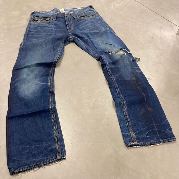 y2k true religion bootcut Jeans 34x34 - Picture 1 of 6